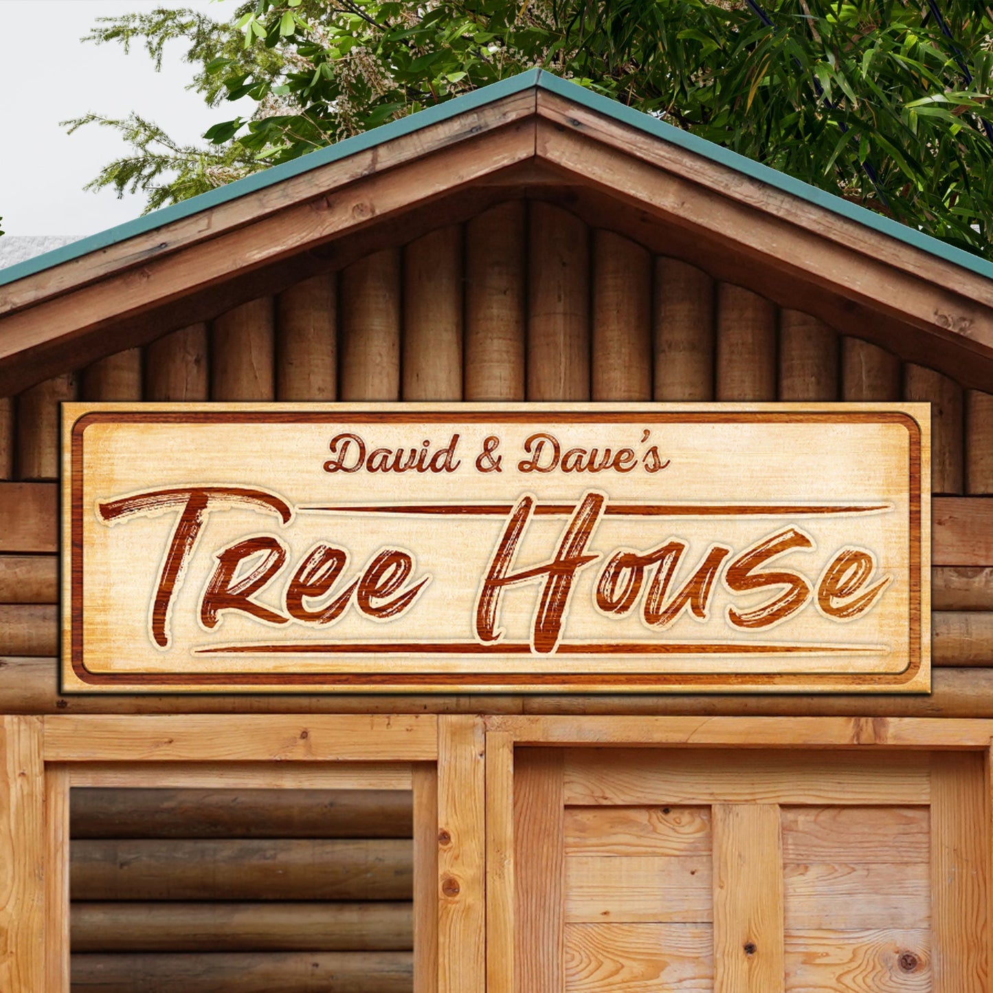 Treehouse Canvas Wall Art Sign for Kids