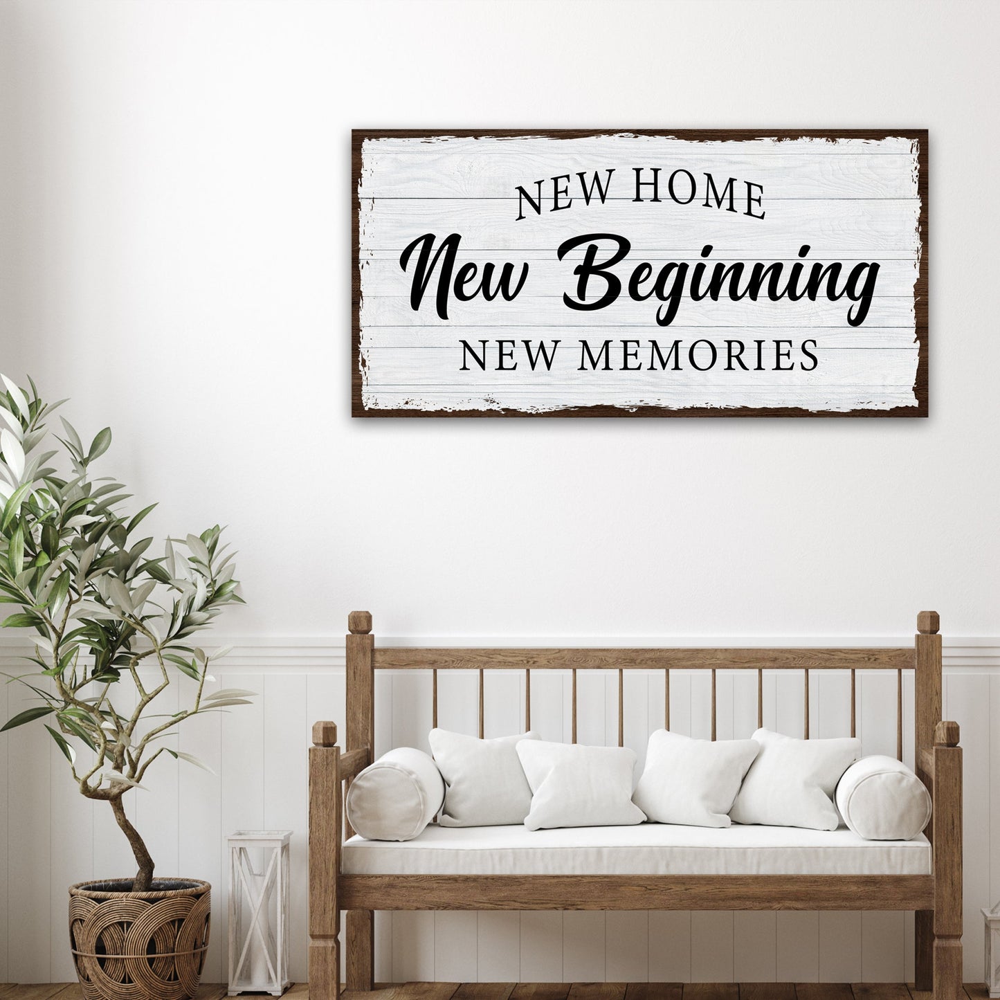 New Home Personalized Canvas Sign