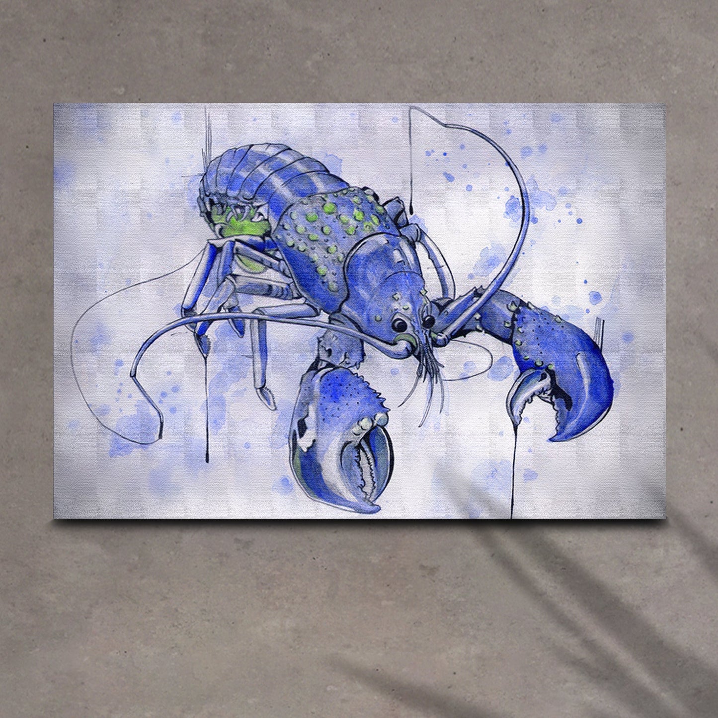 Lobster Watercolor Painting Canvas Wall Art