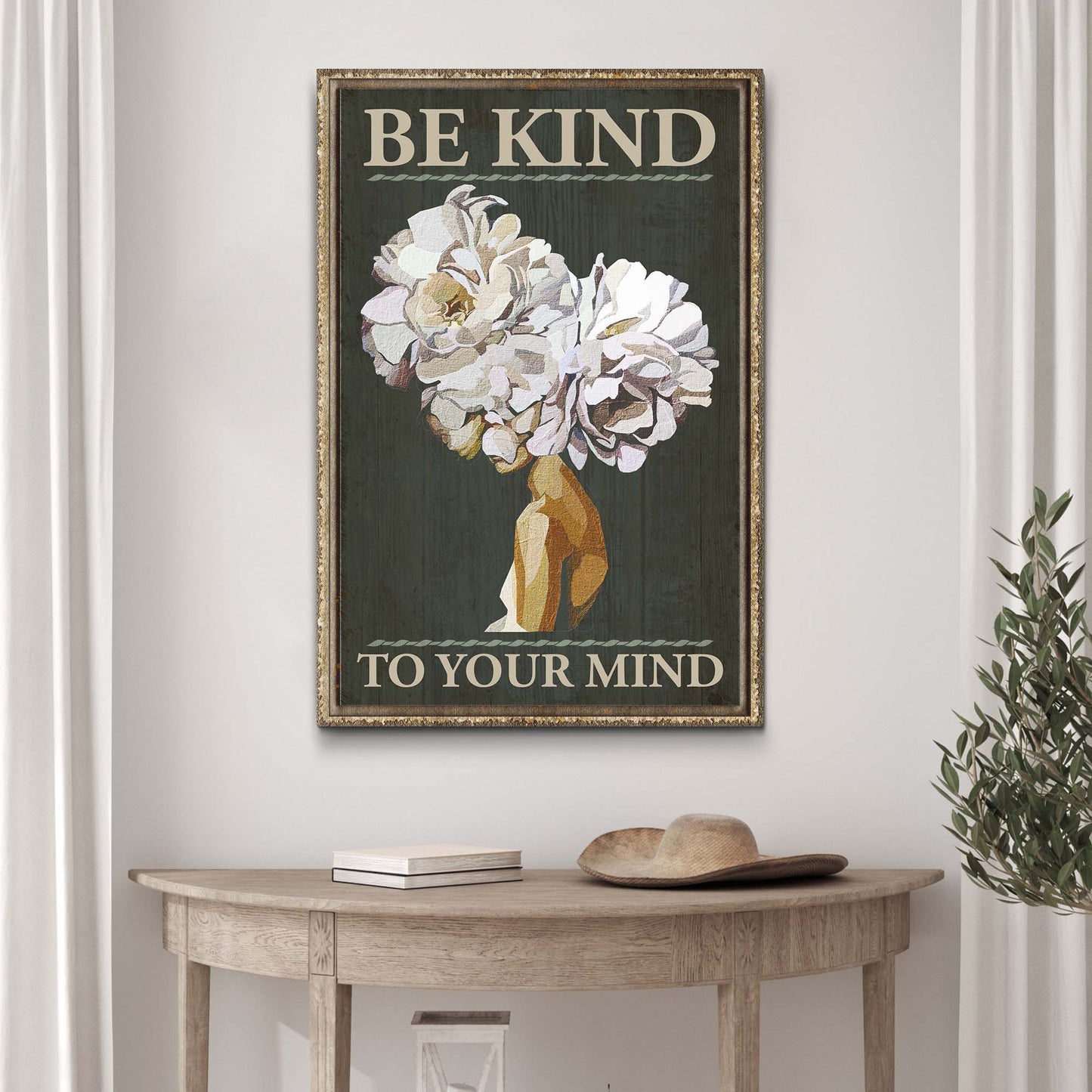 Be Kind To Your Mind Motivational Canvas Sign II
