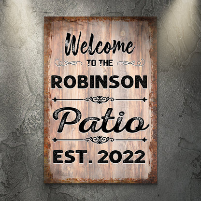 Welcome To The Patio Canvas Sign IV
