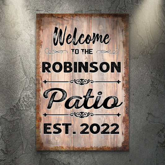 Welcome To The Patio Canvas Sign IV