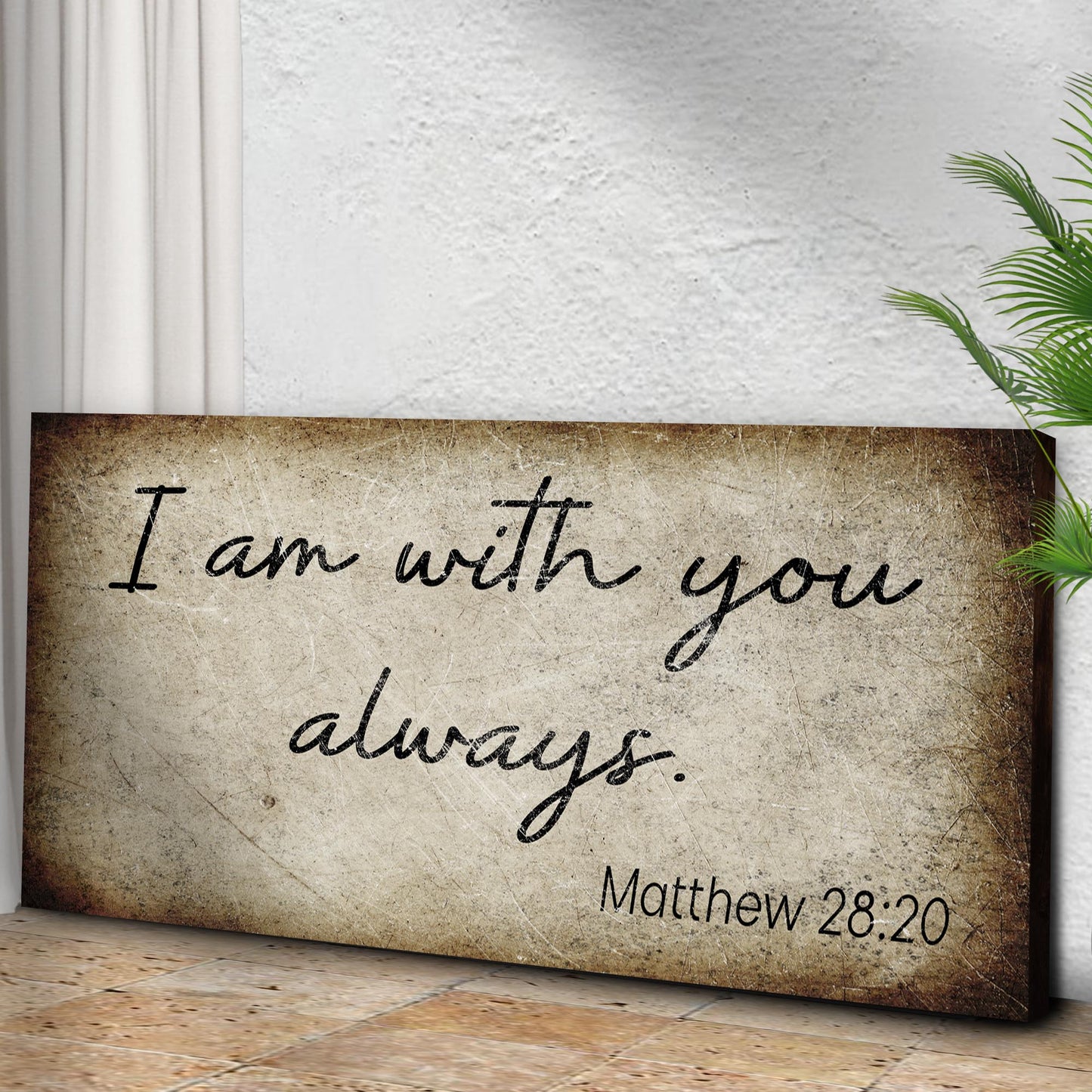 Matthew 28:20 I Am With You Always Canvas Wall Art