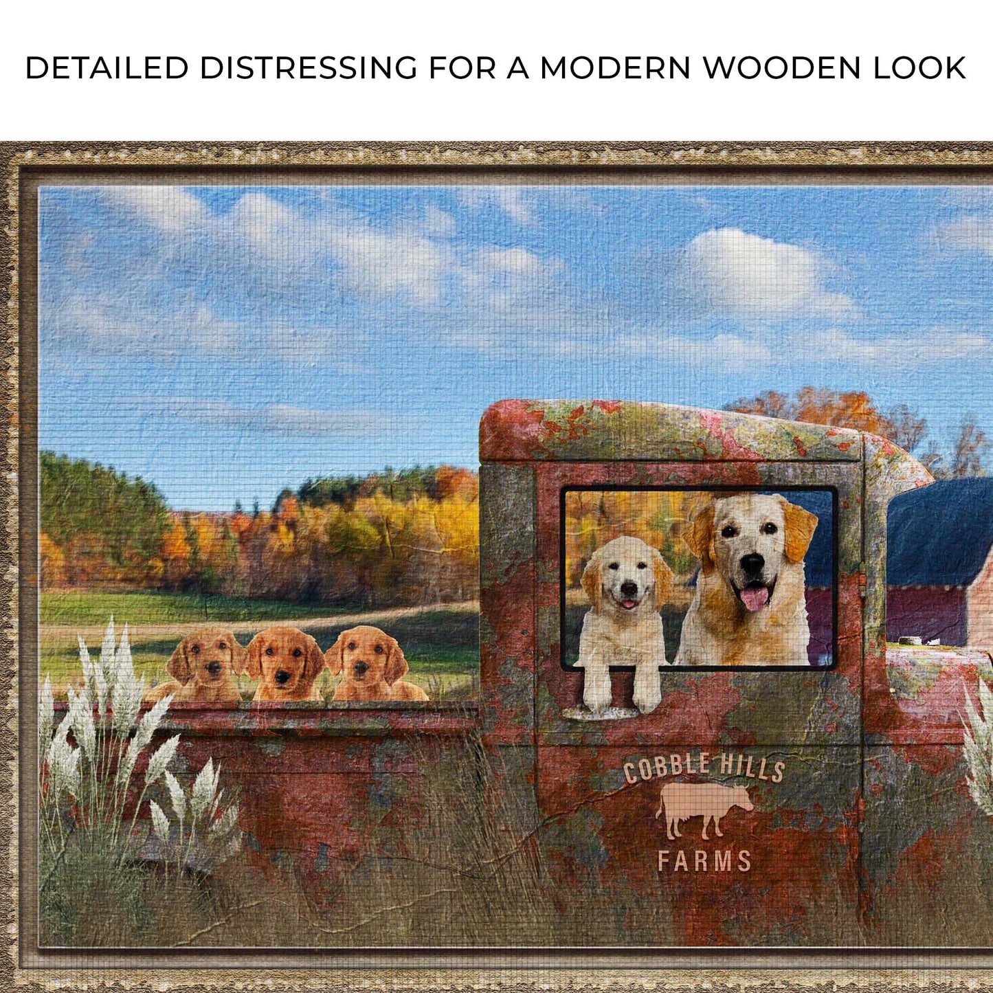 Pet Family Farm Name Canvas Sign