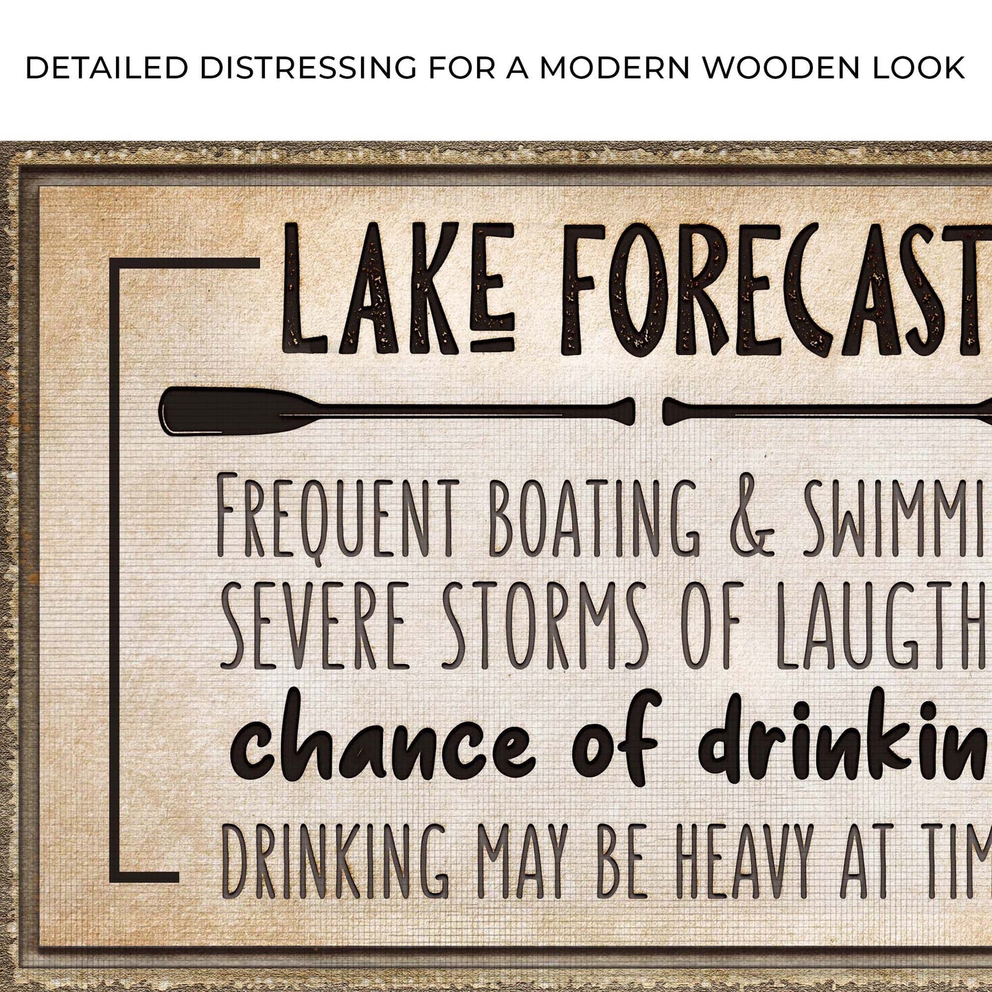 Lake Forecast Canvas Wall Art Sign