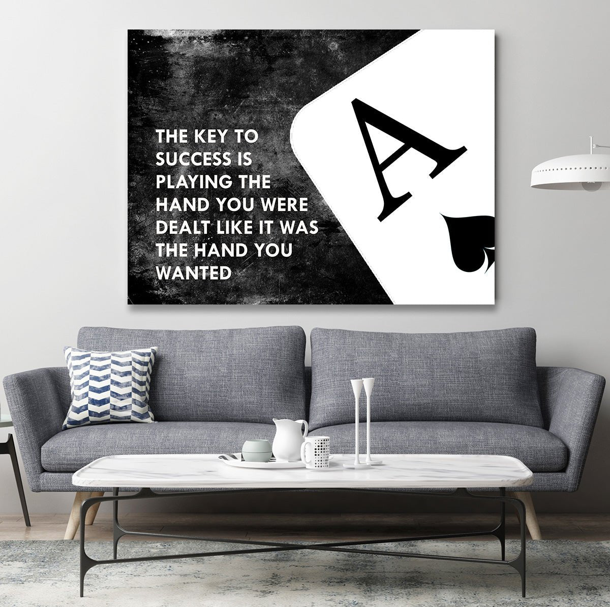 Key To Success Ace Of Spades Canvas Wall Art