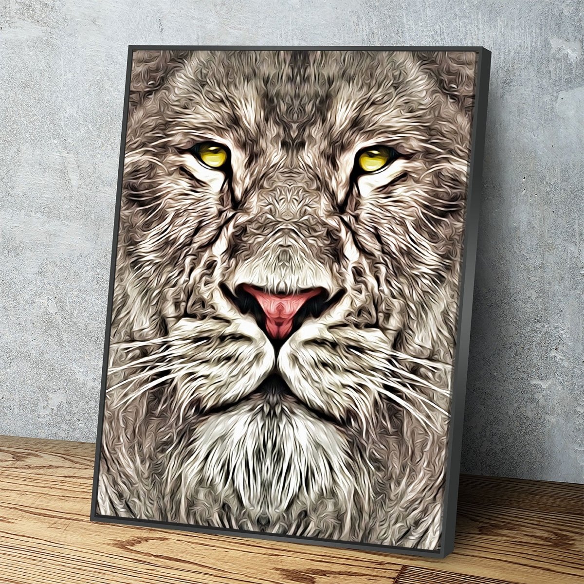 The King lion canvas wall art, safari animal decor