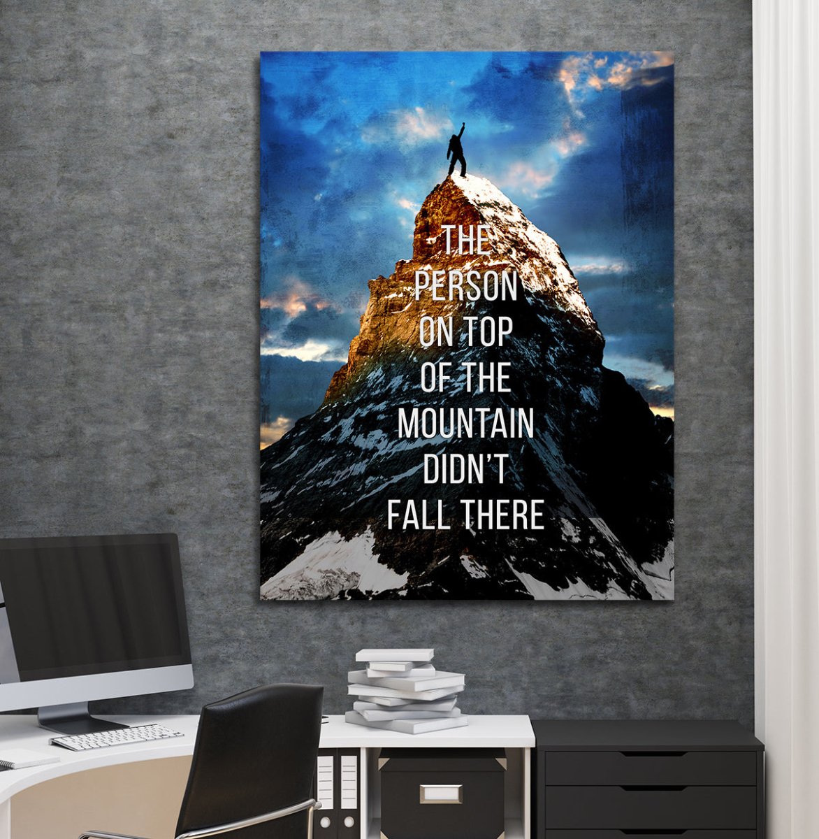 Top Of The Mountain Motivational Canvas Wall Art