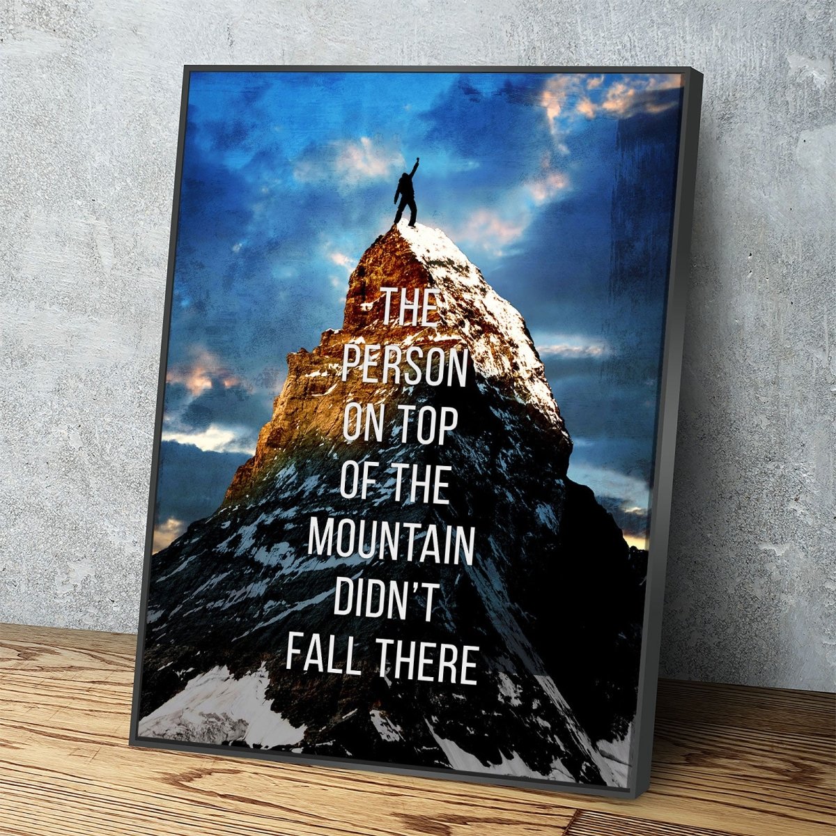 Top Of The Mountain Motivational Canvas Wall Art