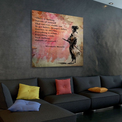 Miyamoto Musashi Samurai Quote Canvas Wall Art