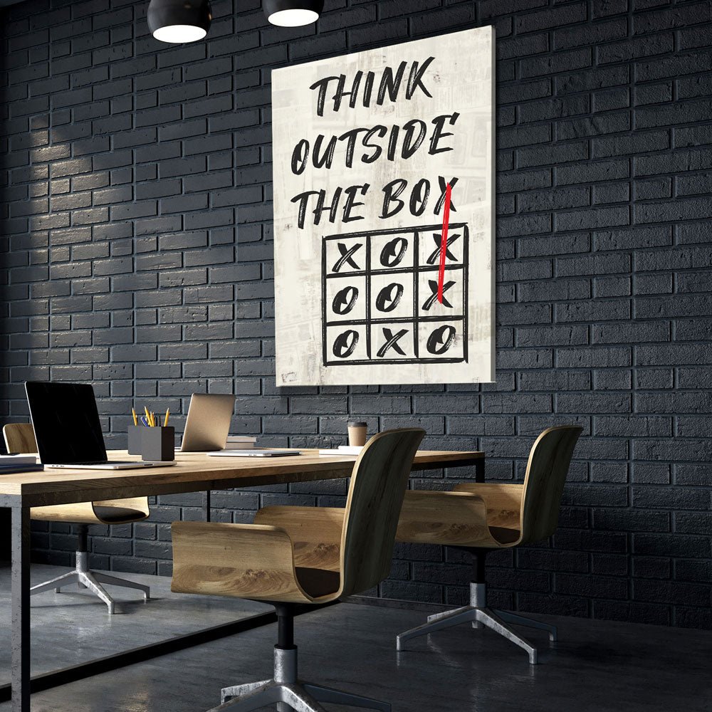 Think Outside The Box Motivational Canvas Wall Art