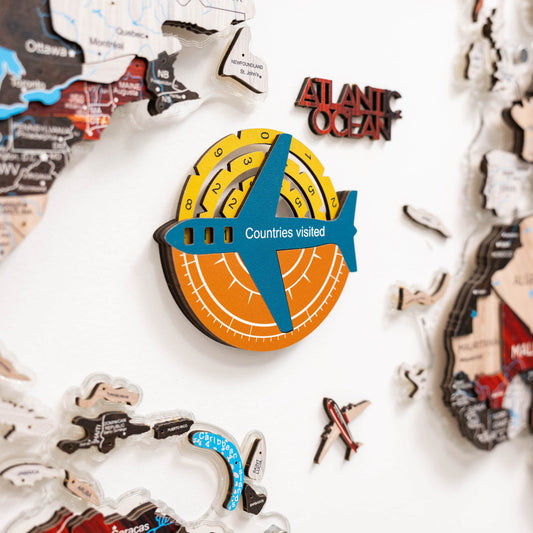 Wooden World Map Wall Art - Indie