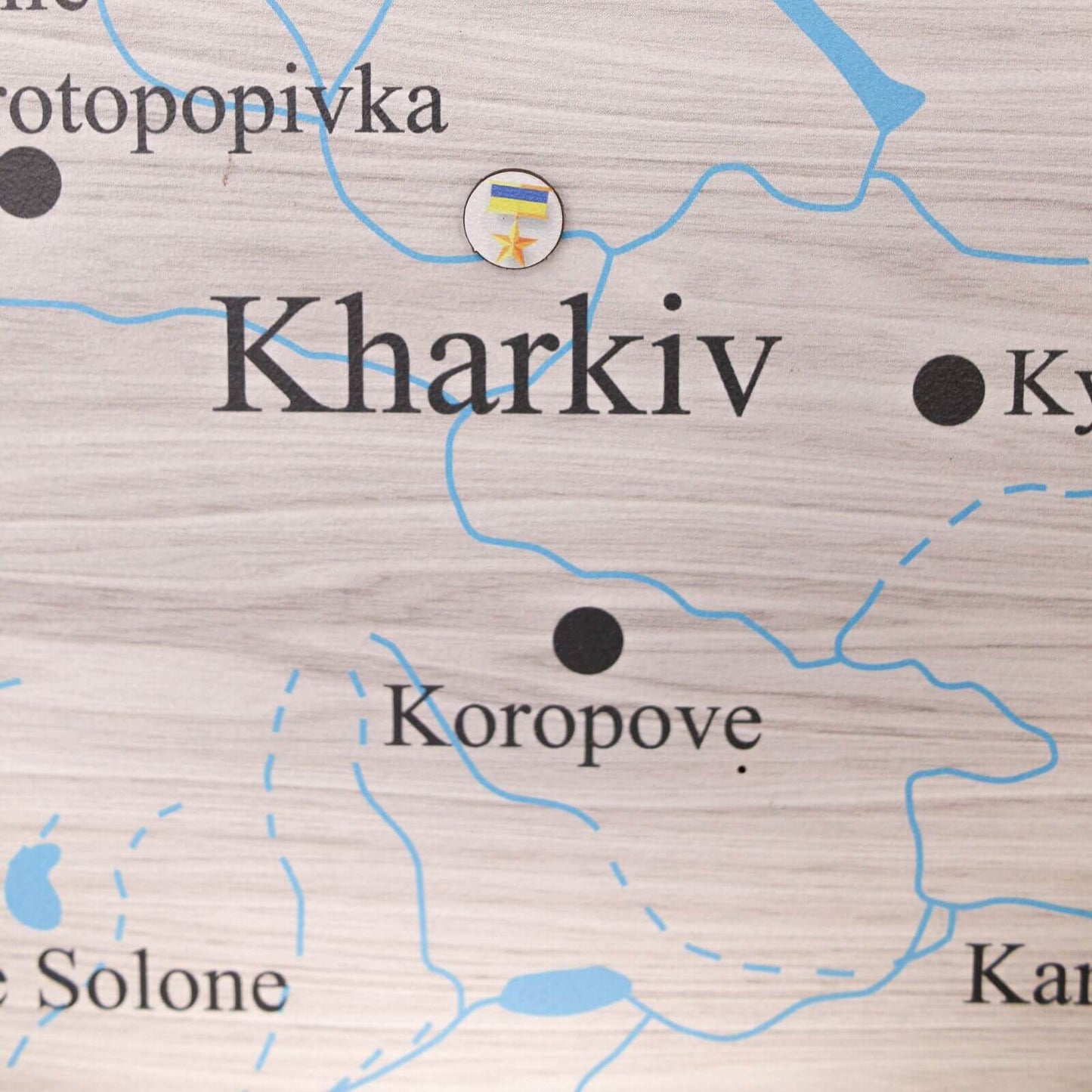 Wooden Map Of Ukraine Wall Art