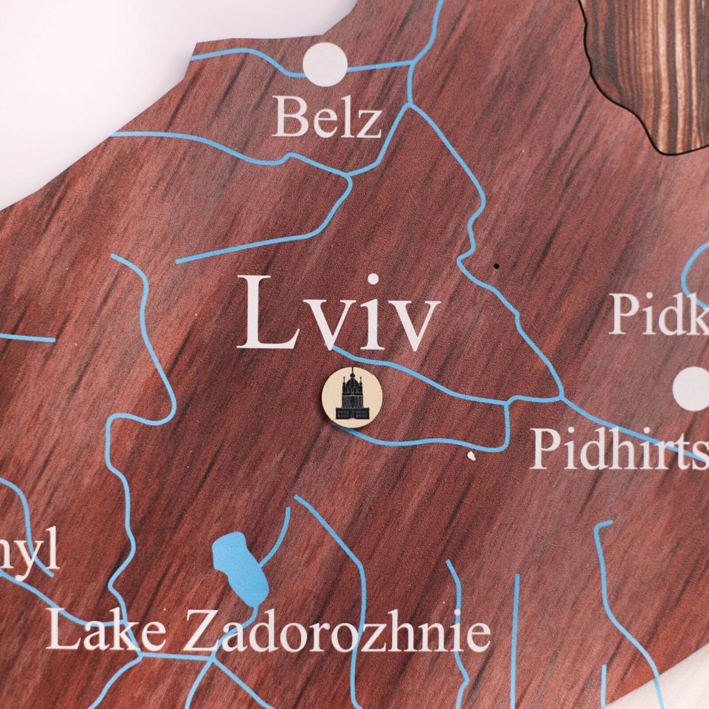 Wooden Map Of Ukraine Wall Art
