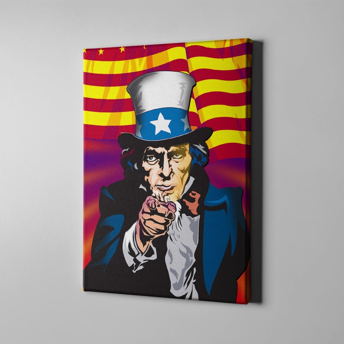 Uncle Sam Wants You Patriotic Canvas Wall Art