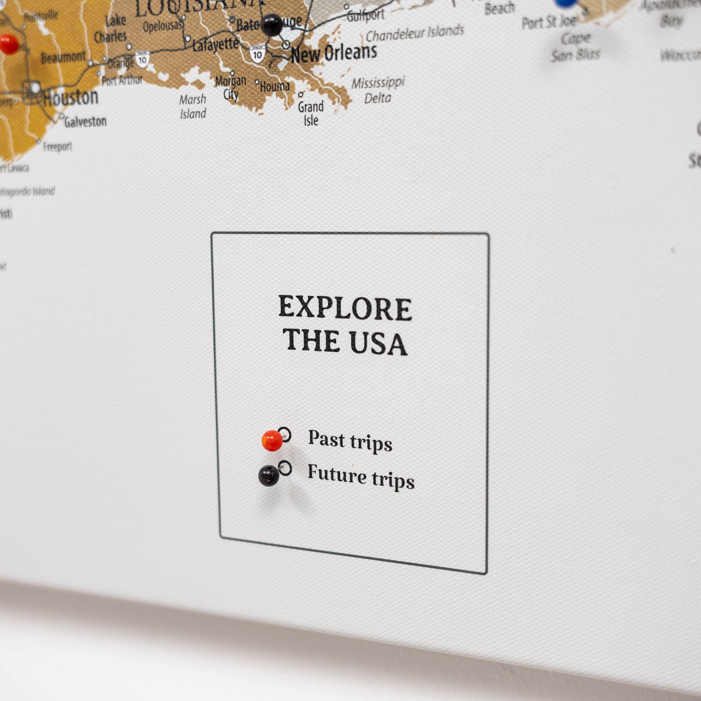 Desert Canvas USA Map Wall Art