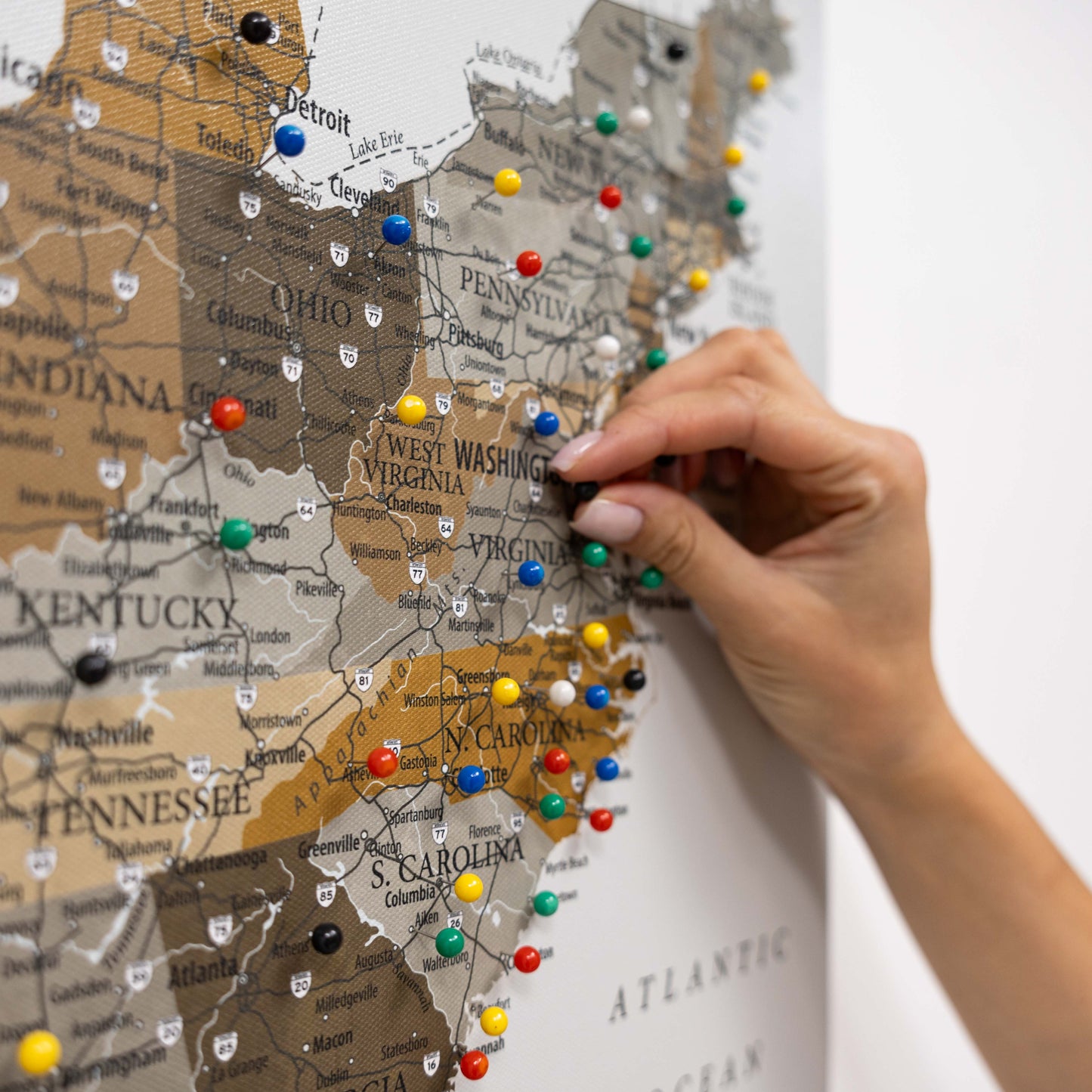 Desert Canvas USA Map Wall Art