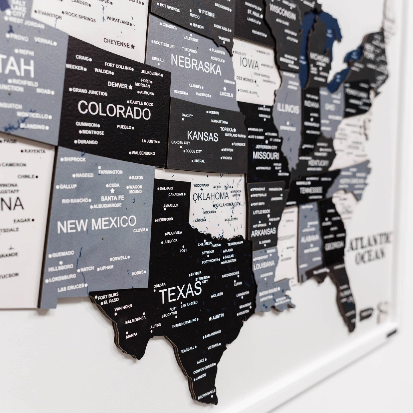 Wooden USA Map Wall Art - Nordik