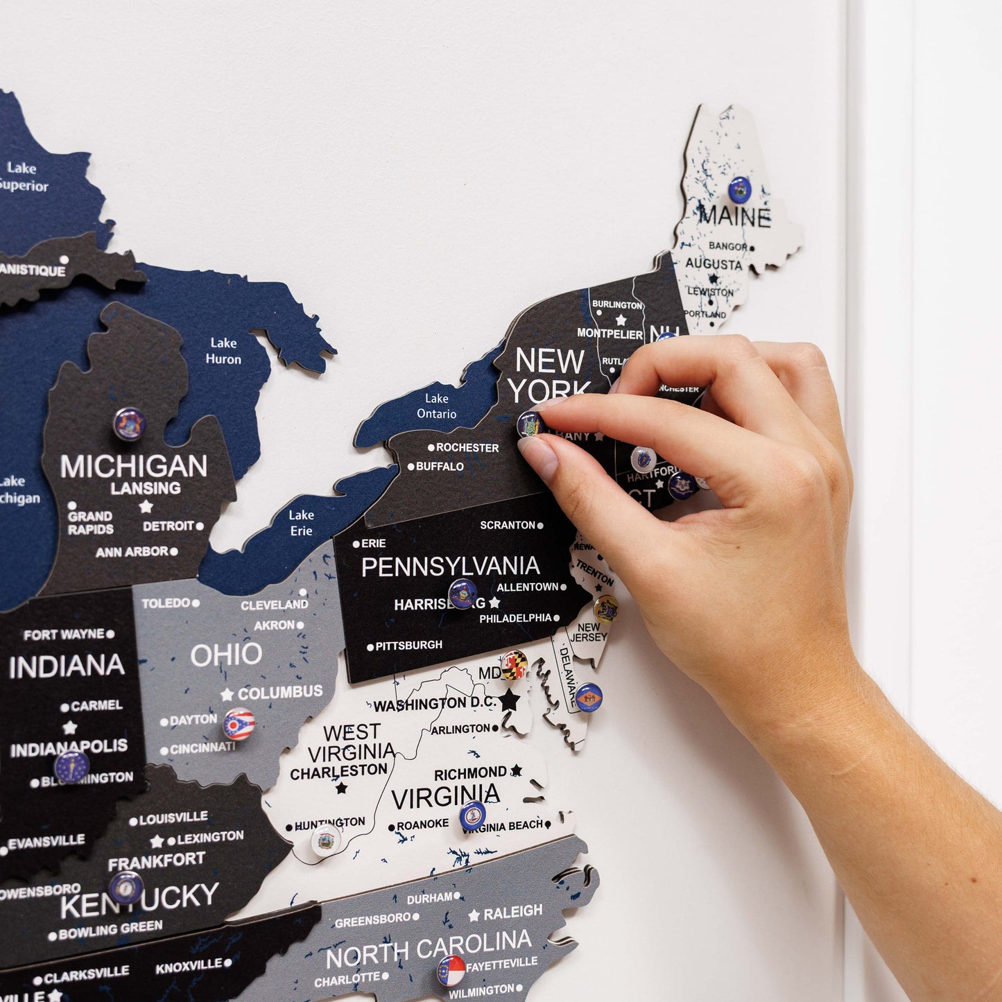 Wooden USA Map Wall Art - Nordik
