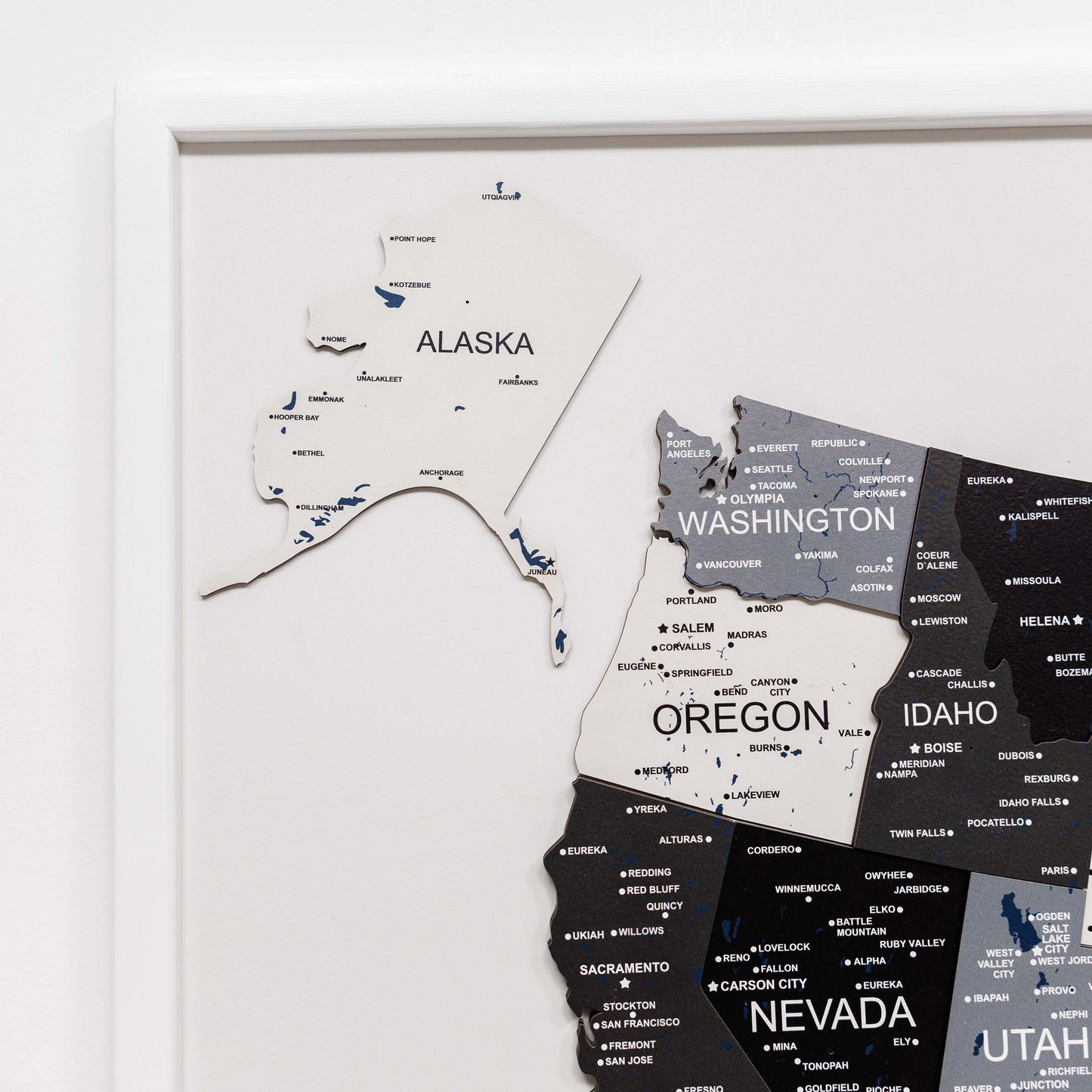 Wooden USA Map Wall Art - Nordik