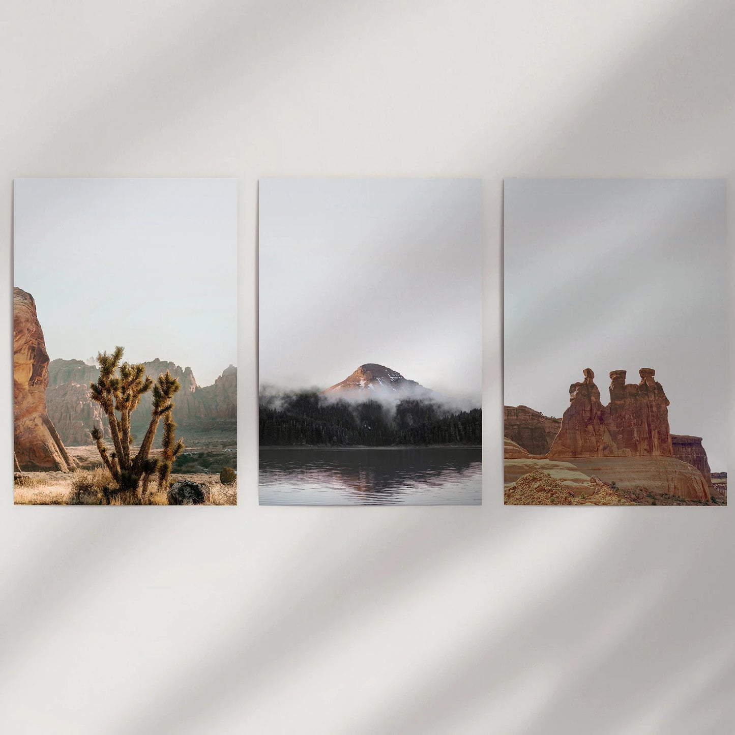 Southwest Desert Canyon Red Rock Wall Art Set of 3