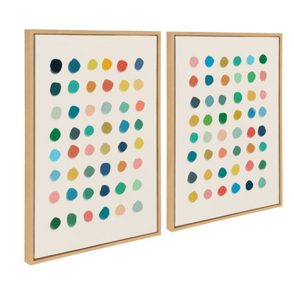 Sylvie Meditation 1 and 2 Framed Canvas Art Set by Kelly Knaga