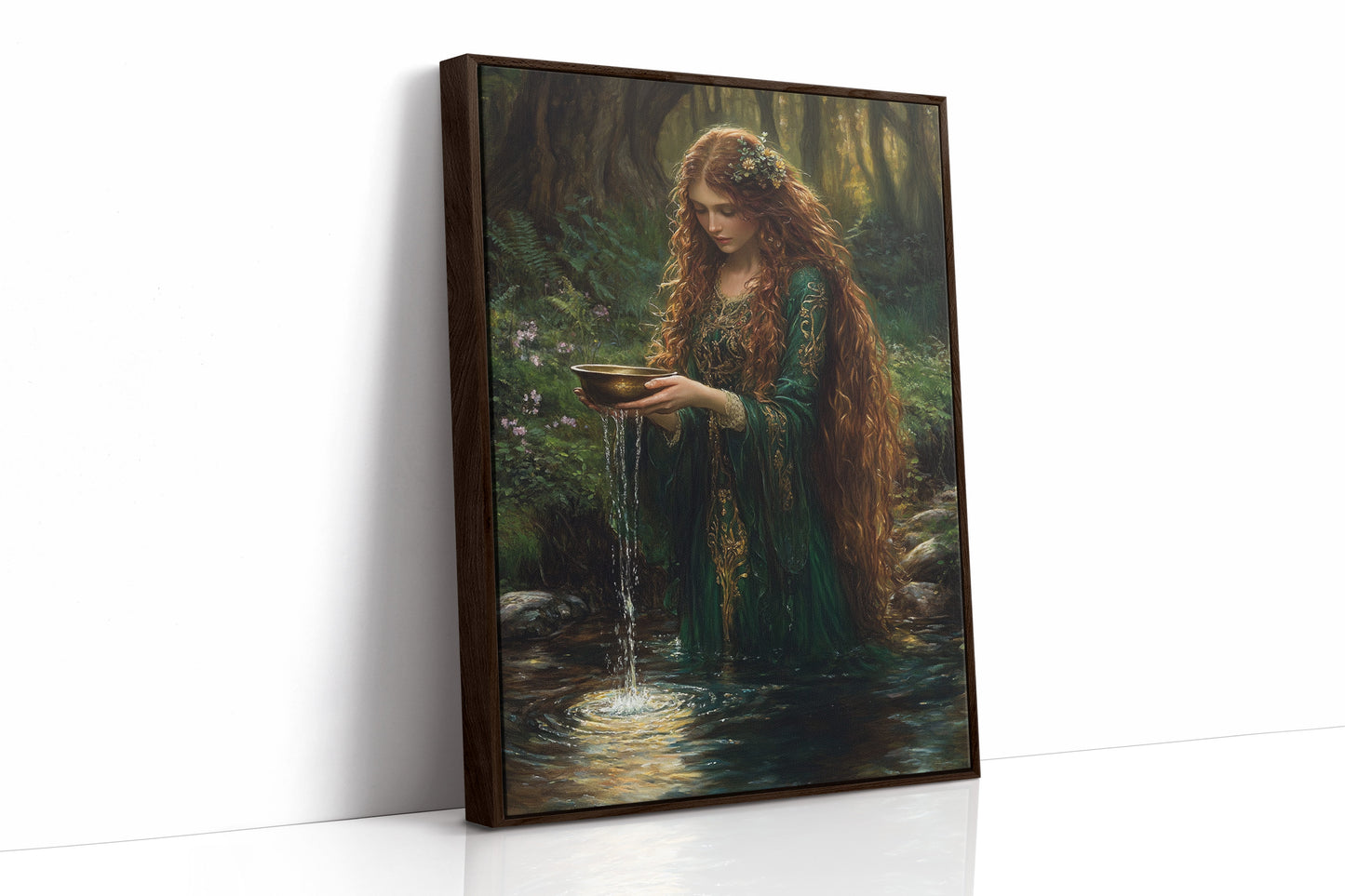 Glimmers in the Forest Stream Wall Art Print