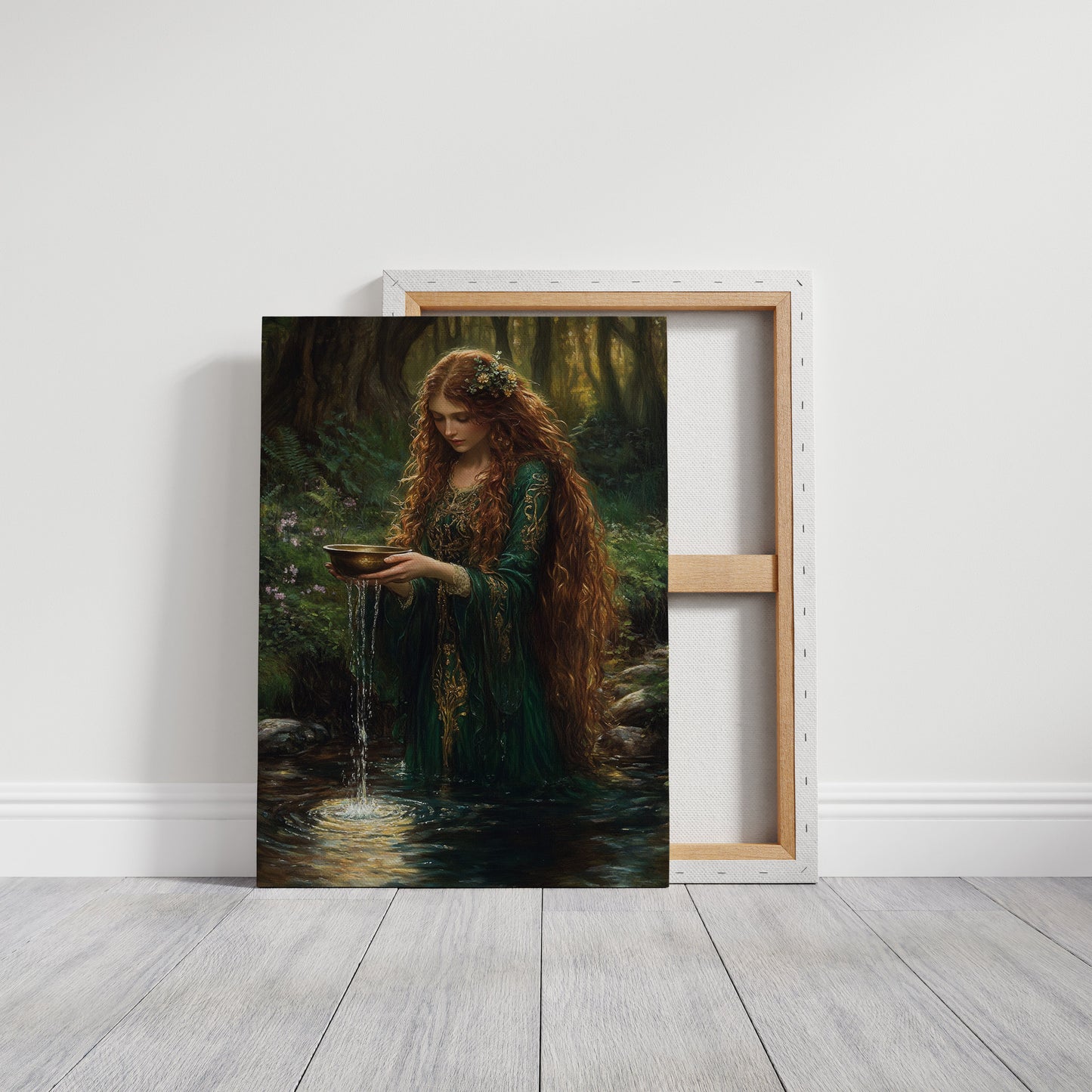 Glimmers in the Forest Stream Wall Art Print