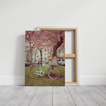 Cherry Blossom Bicycle Spring Wall Art Print