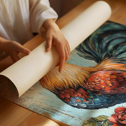 Rustic Rooster Reverie - Farmhouse Wall Art Print