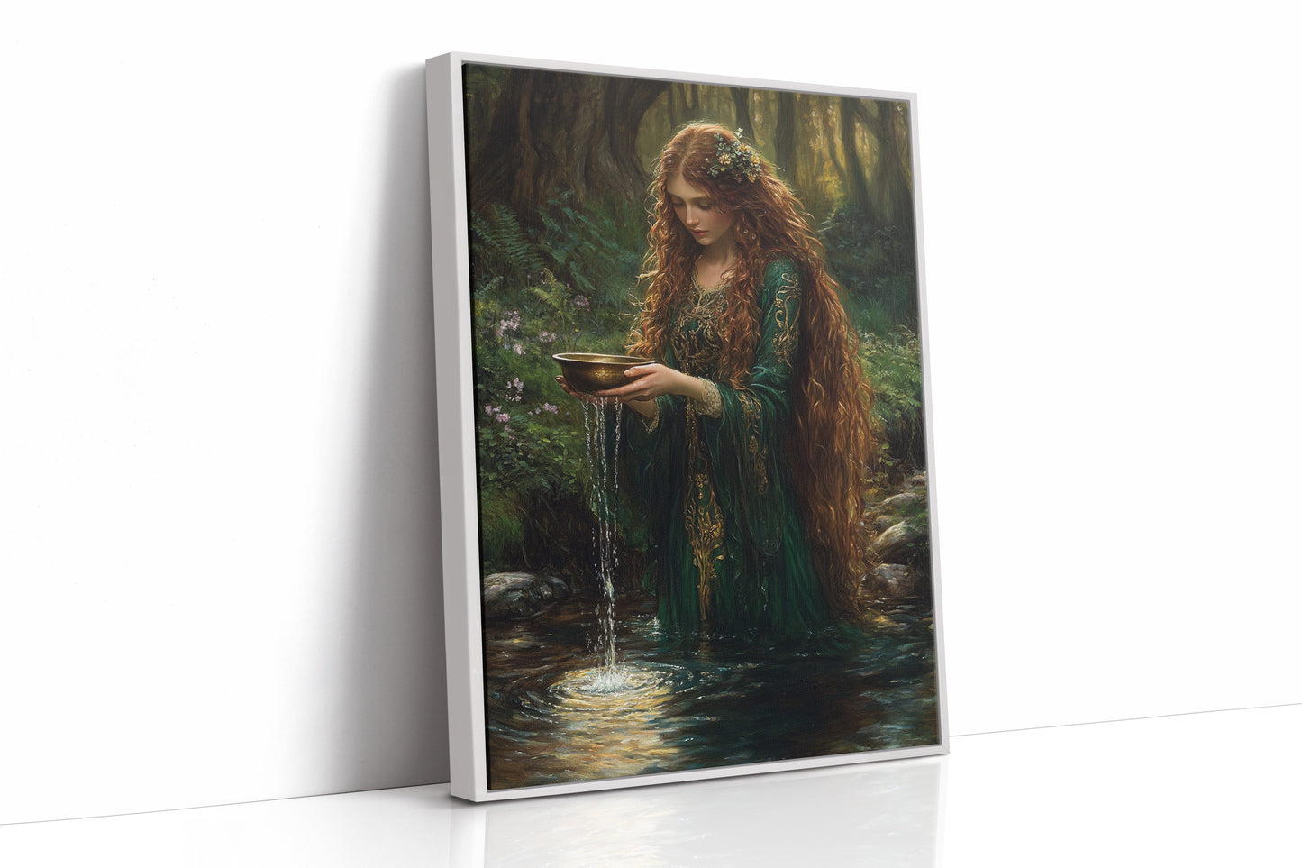Glimmers in the Forest Stream Wall Art Print