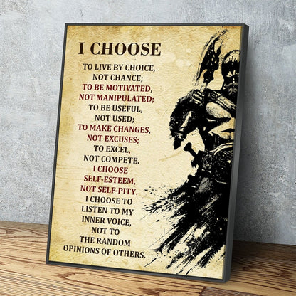 Viking warrior quote canvas wall art with Norse imagery