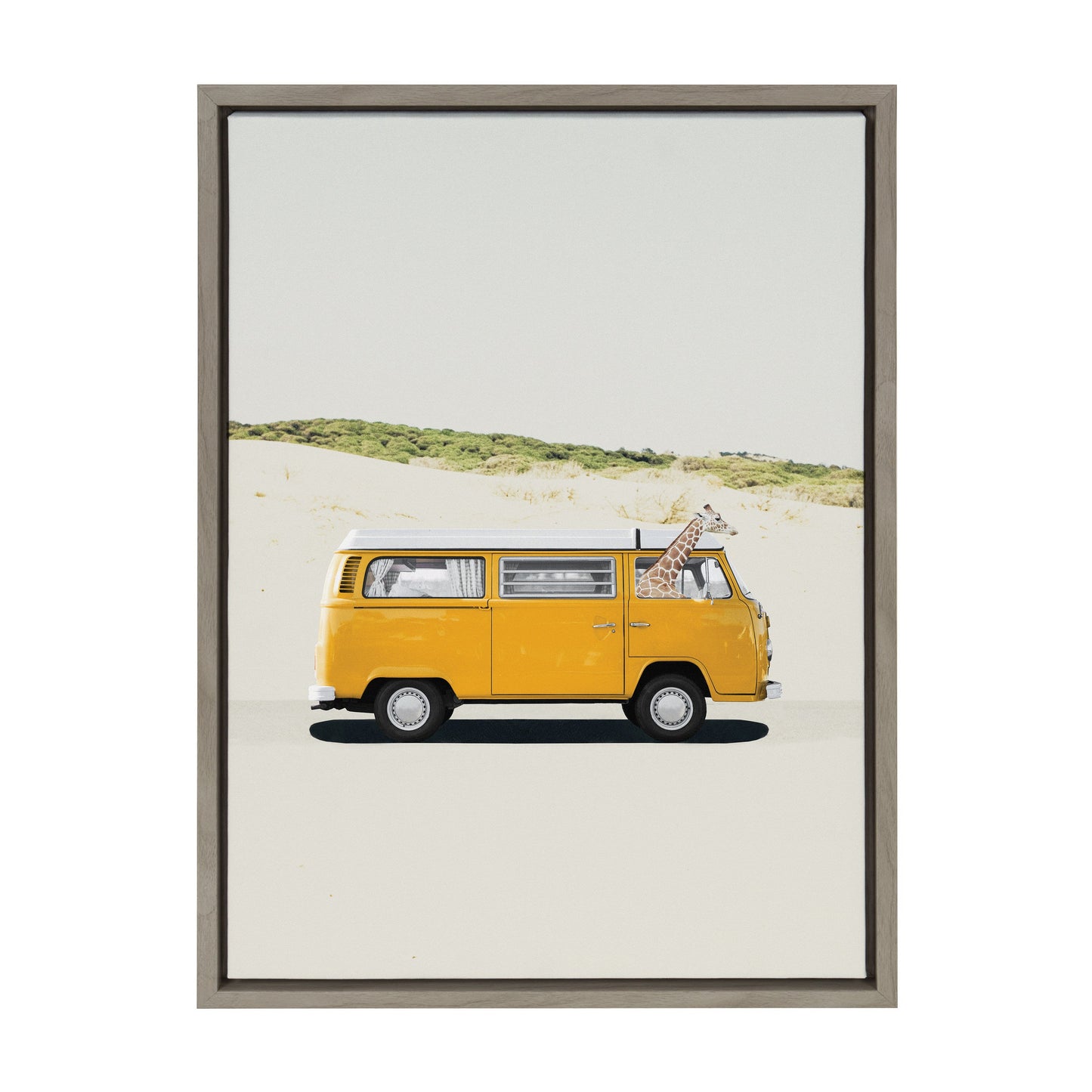 Giraffe Framed Canvas Wall Art, Safari Nursery Decor