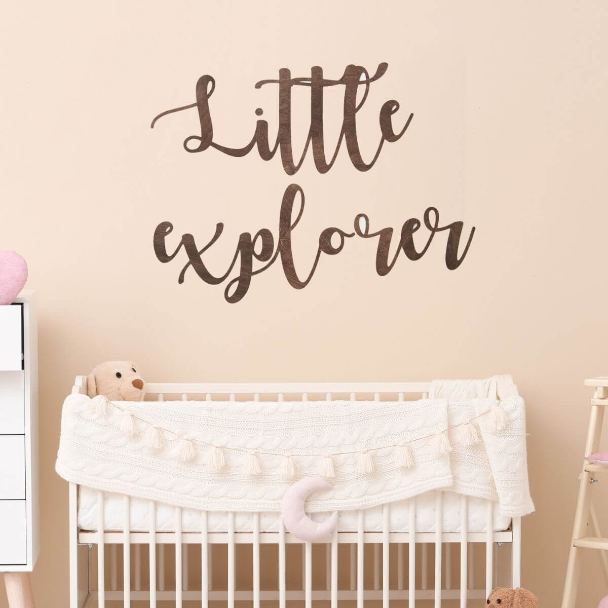 Wooden nursery wall decor quote sign