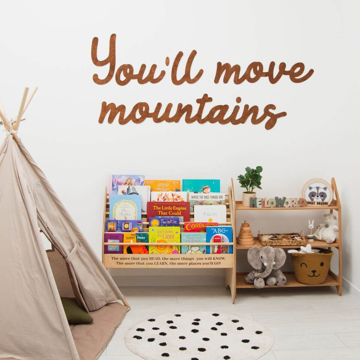 Wooden Nursery Wall Decor - Quote Sign
