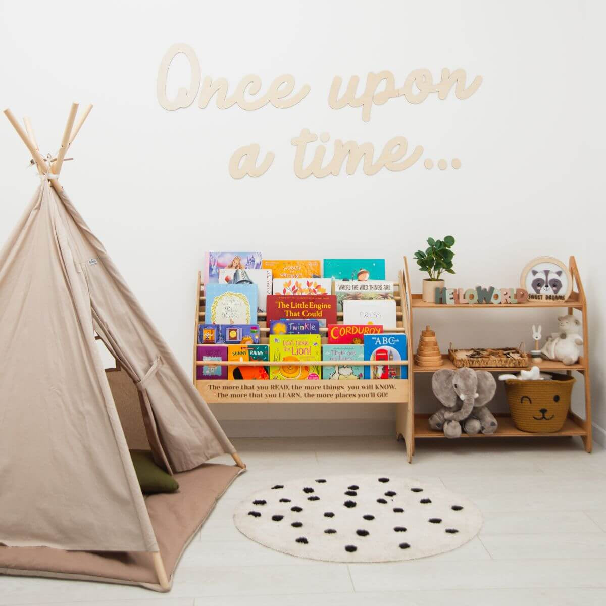 Wooden Nursery Wall Decor - Quote Sign