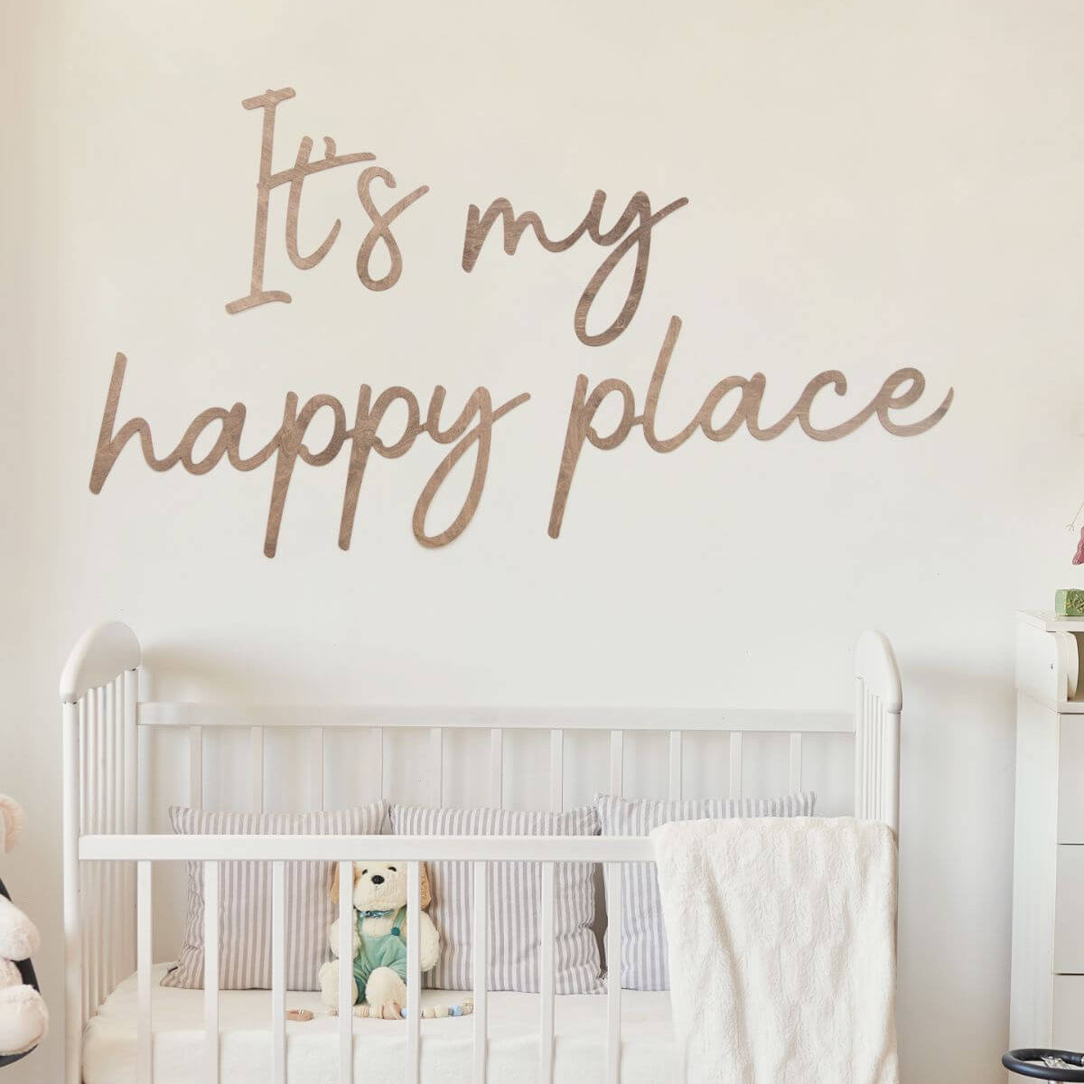 Wooden Nursery Wall Decor - Quote Sign
