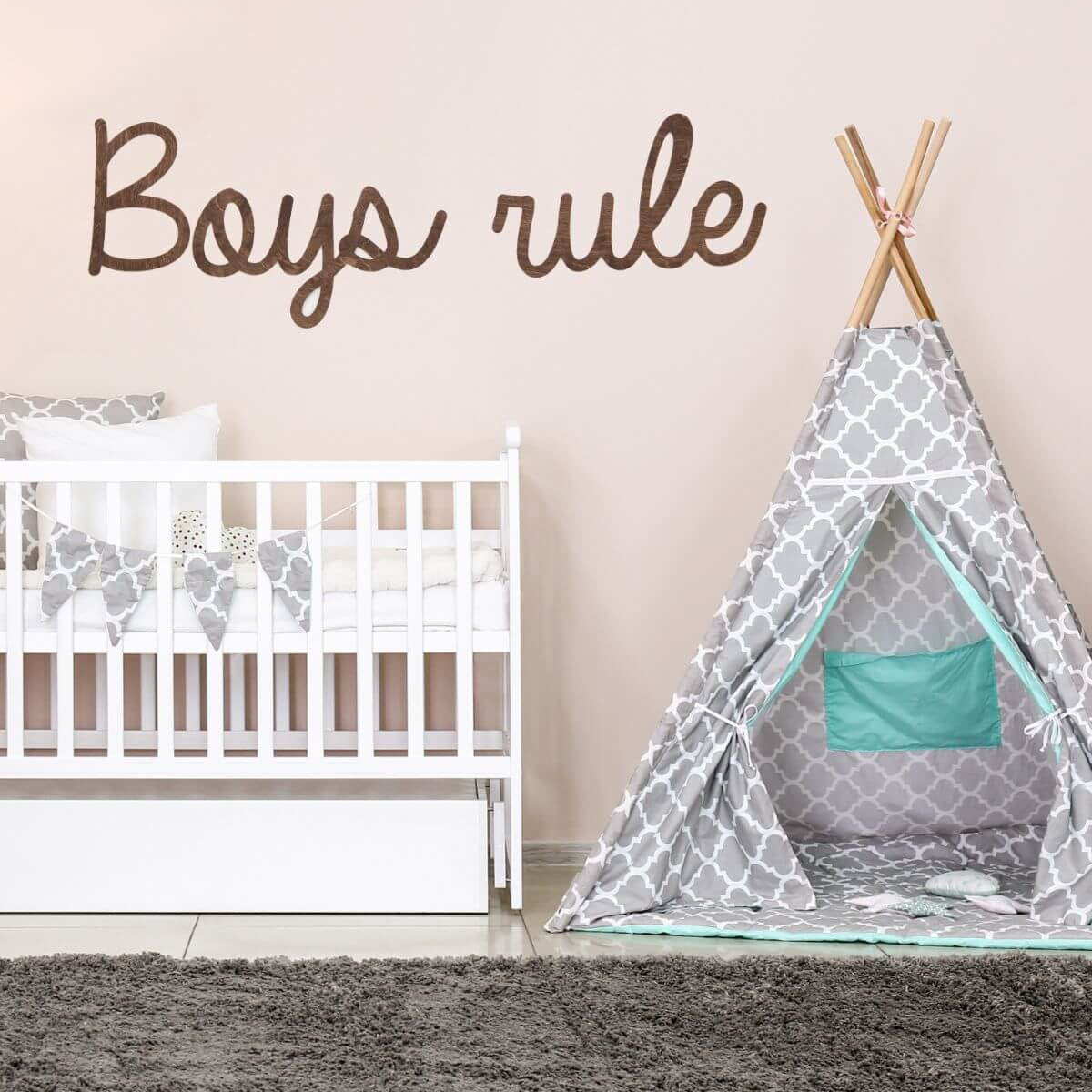 Wooden Nursery Wall Decor - Quote Sign