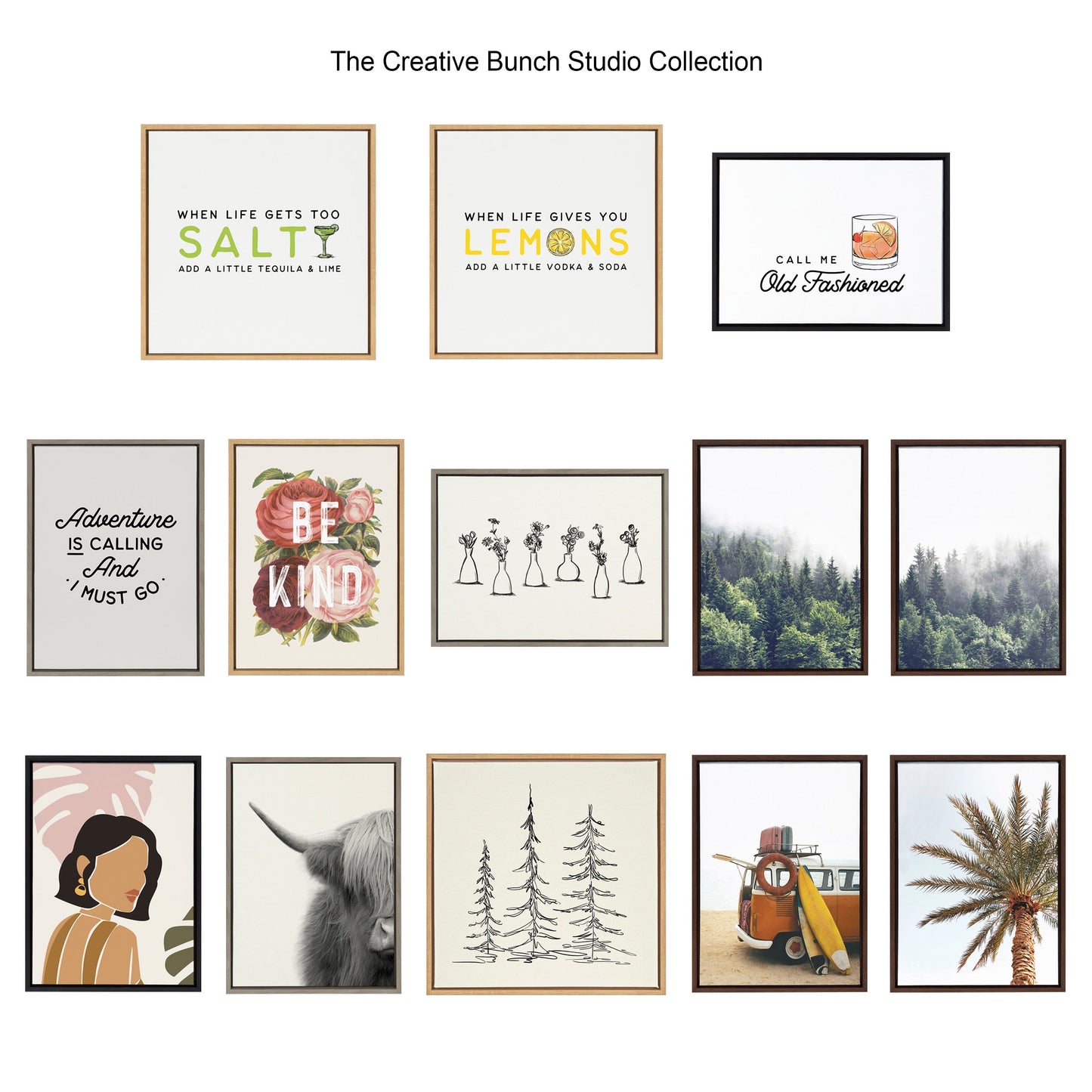 Sylvie Lush Green Forest On A Foggy Day Framed Canvas by The Creative Bunch Studio