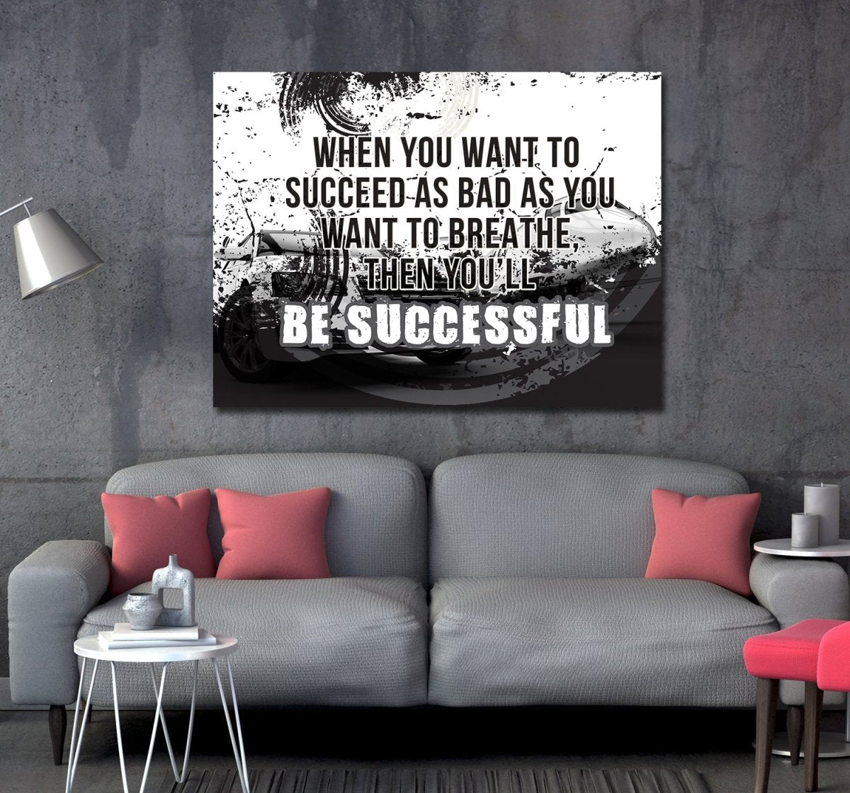 Succeed As Bad As You Want To Breathe Motivational Canvas