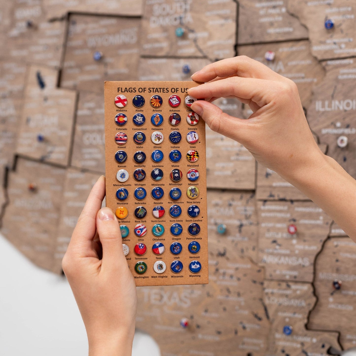 Wood 3D USA Map Wall Art - Terra