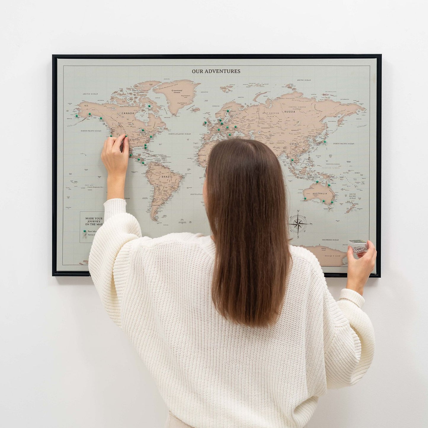 Antique World Map Canvas Wall Art