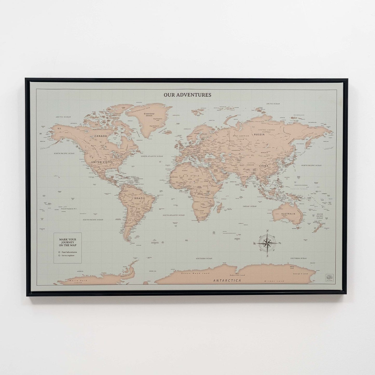 Antique World Map Canvas Wall Art