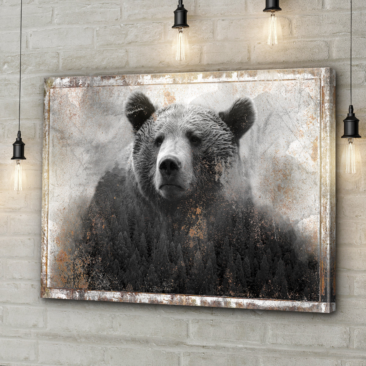 Forest Bear Canvas Wall Art