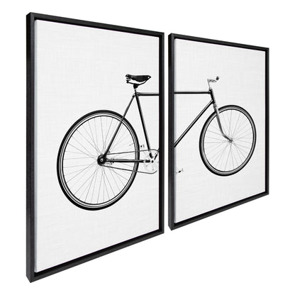 Bicycle Framed Canvas Wall Art Set