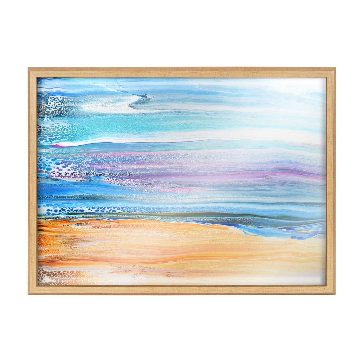 Sand and Surf Abstract Coastal Framed Wall Art