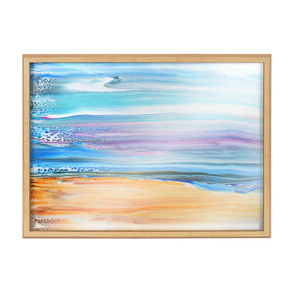 Sand and Surf Abstract Coastal Framed Wall Art
