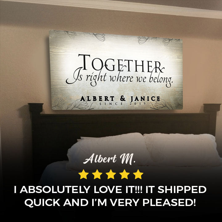 Together Family Canvas Wall Art Sign