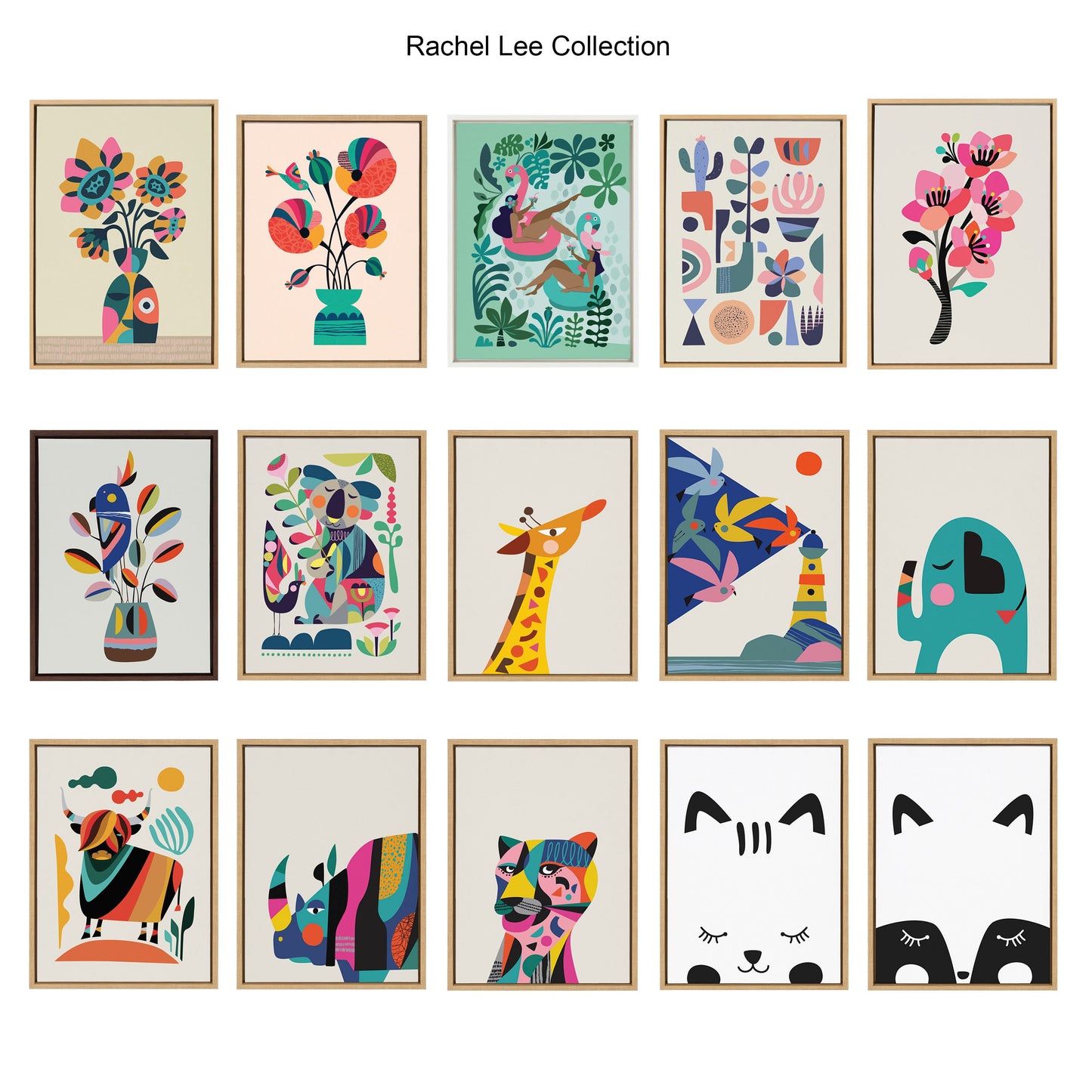 Sylvie Mid Century Modern Surf Dog Framed Canvas by Rachel Lee of My Dream Wall