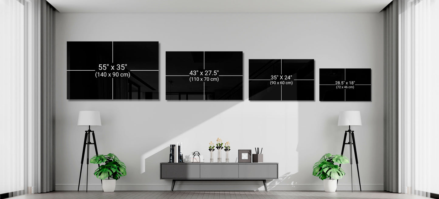 Dolomite Peaks Sunset Glass Wall Art, Alpine Mountain Landscape